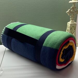 Colorful Hudson’s Bay Striped Blanket with Handle